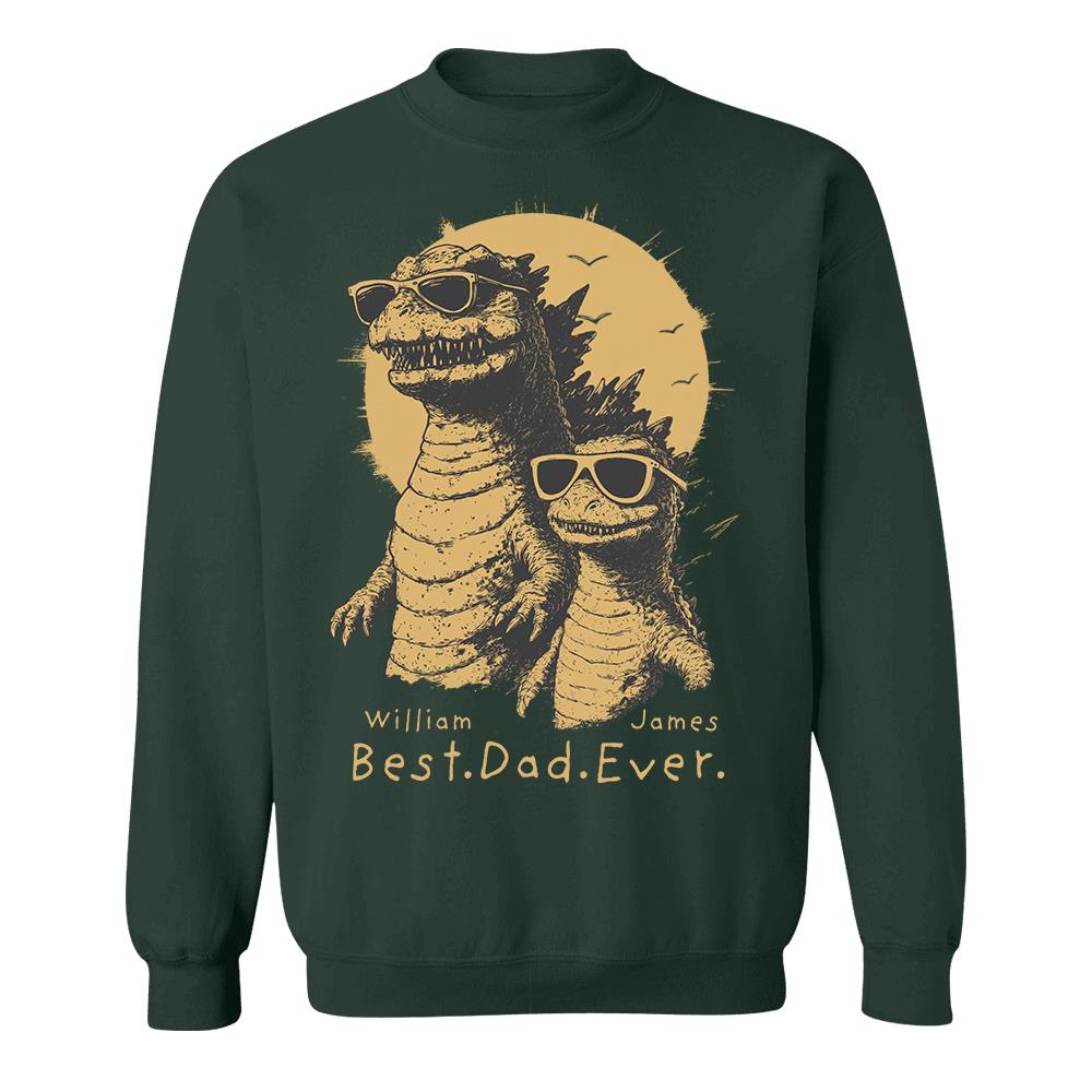 Personalized Best Dad Ever Dadzilla T-Shirt Father Day Gifts for Dad Funny Papa Tshirt Cool Daddy Dinosaur Tee Hv01