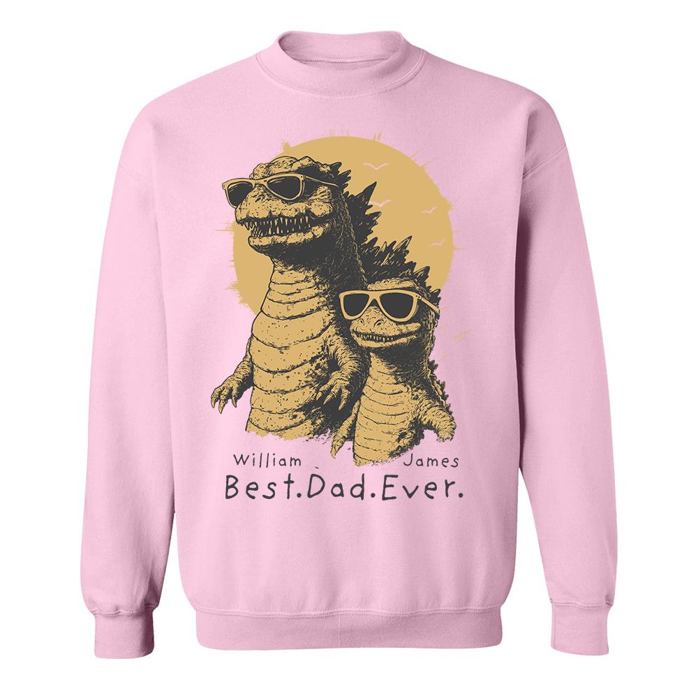 Personalized Best Dad Ever Dadzilla T-Shirt Father Day Gifts for Dad Funny Papa Tshirt Cool Daddy Dinosaur Tee Hv01