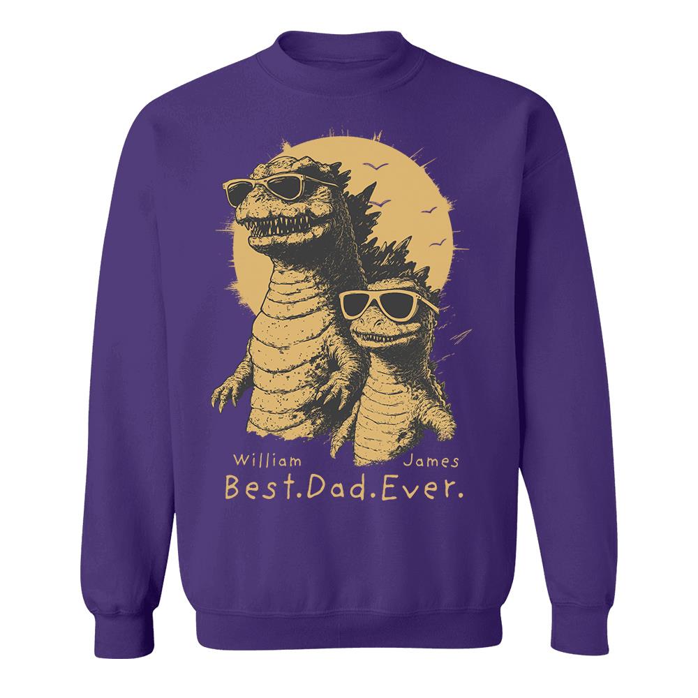 Personalized Best Dad Ever Dadzilla T-Shirt Father Day Gifts for Dad Funny Papa Tshirt Cool Daddy Dinosaur Tee Hv01