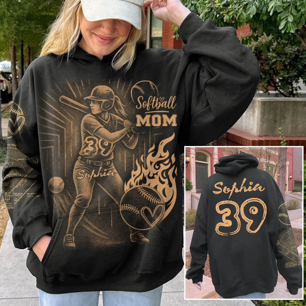 Personalized Bleach Style Softball Shirt For Softball Mom Pt99