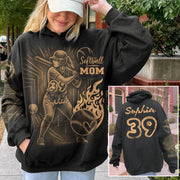 Personalized Bleach Style Softball Shirt For Softball Mom Pt99