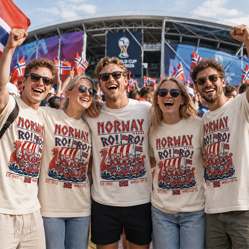 Ro Ro Norway Soccer Shirt – Viking Ship Soccer Fan Tee - Norway Team Soccer 2026 Hv01
