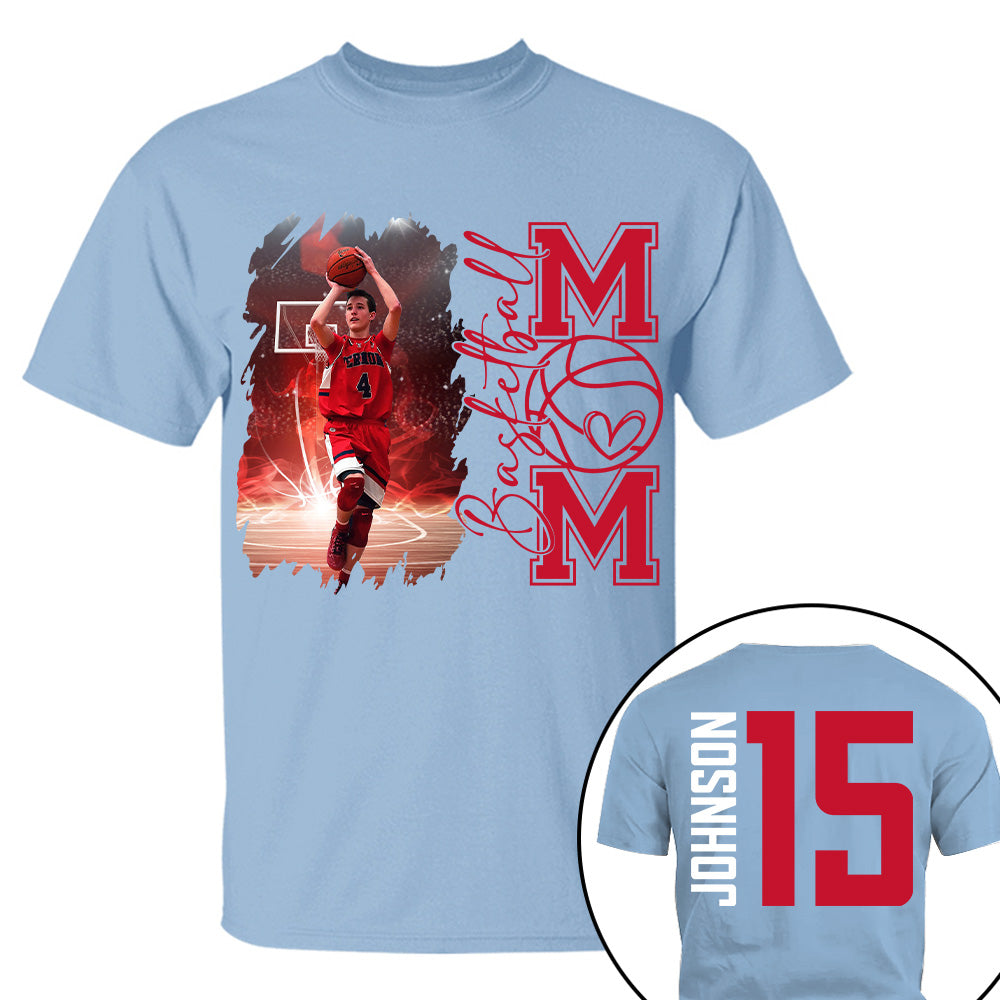 Custom Photo Basketball Shirt, Personalized Basketball Mama Shirt Nv01