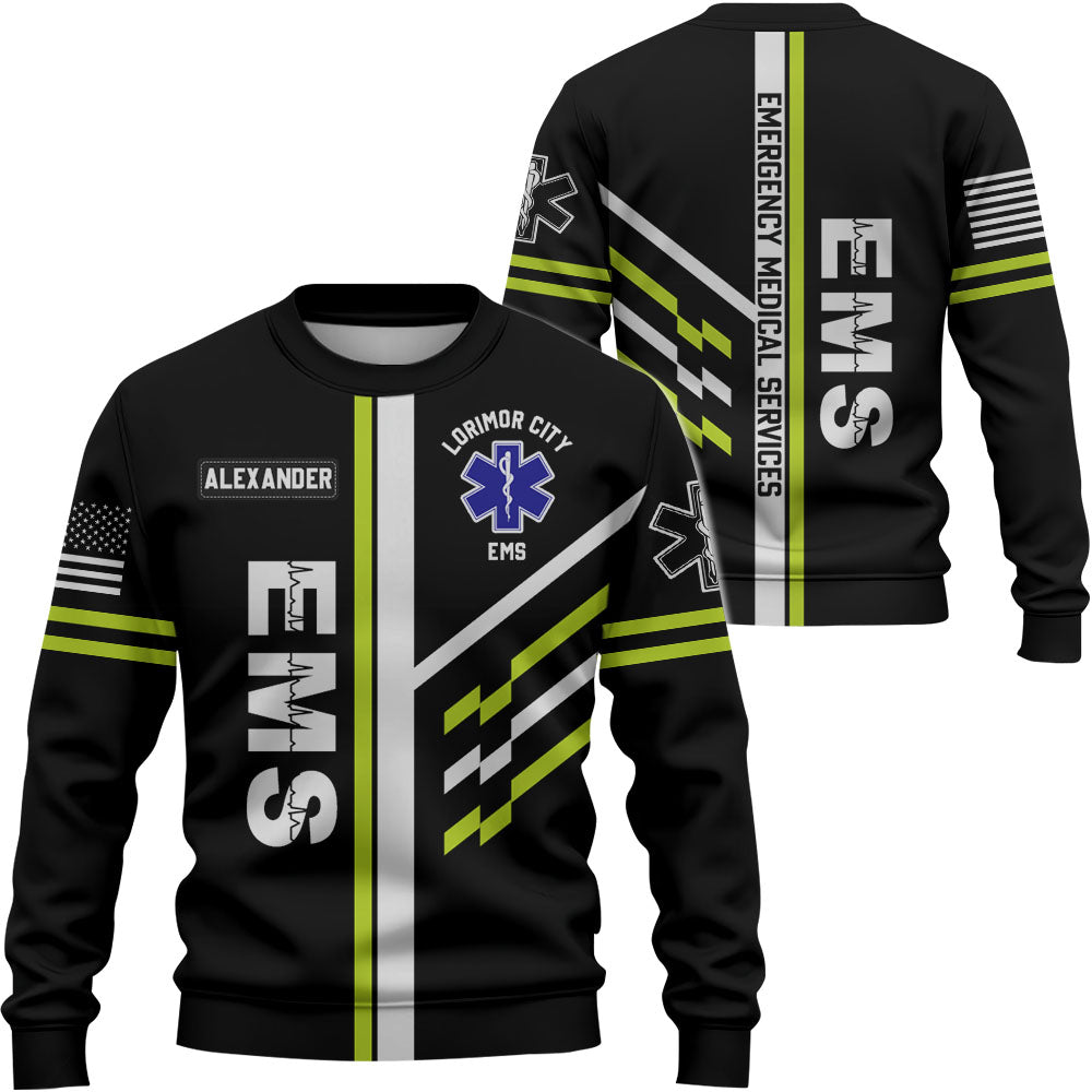 Personalized Shirt Emt Ems Firefighter Personalization Rescue All Over Print Shirt K1702 Trhn