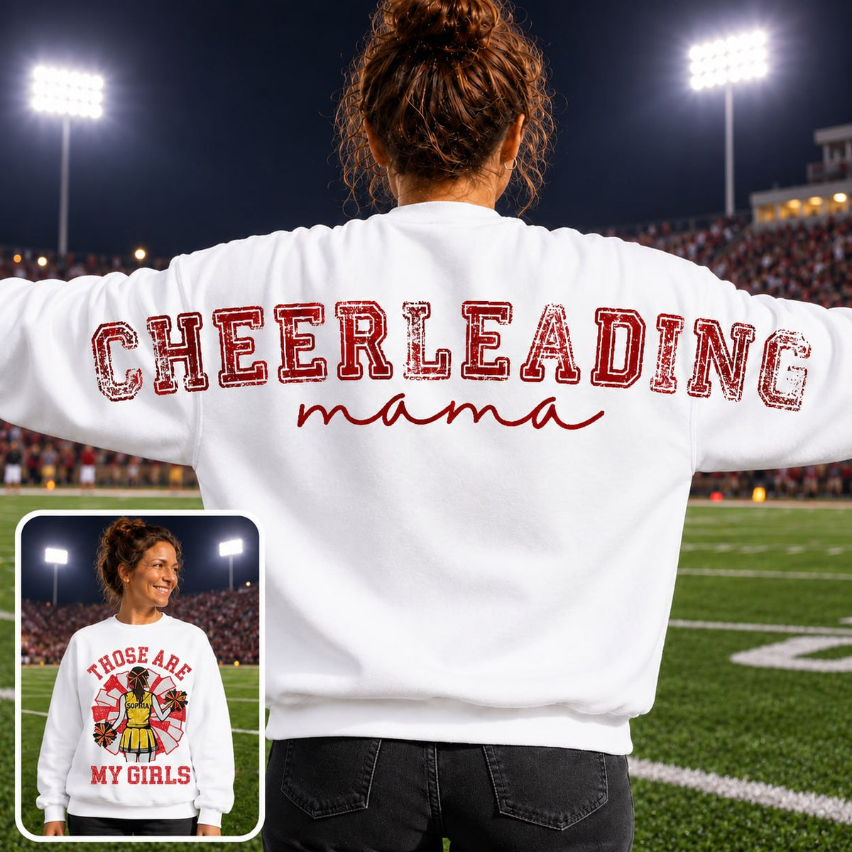 Personalized That's My Girl Cheerleading Mom Shirt, Custom Large Back Graphic Cheer, Gift For Cheer Mom Cheerleader Lovers MI209 Nh00