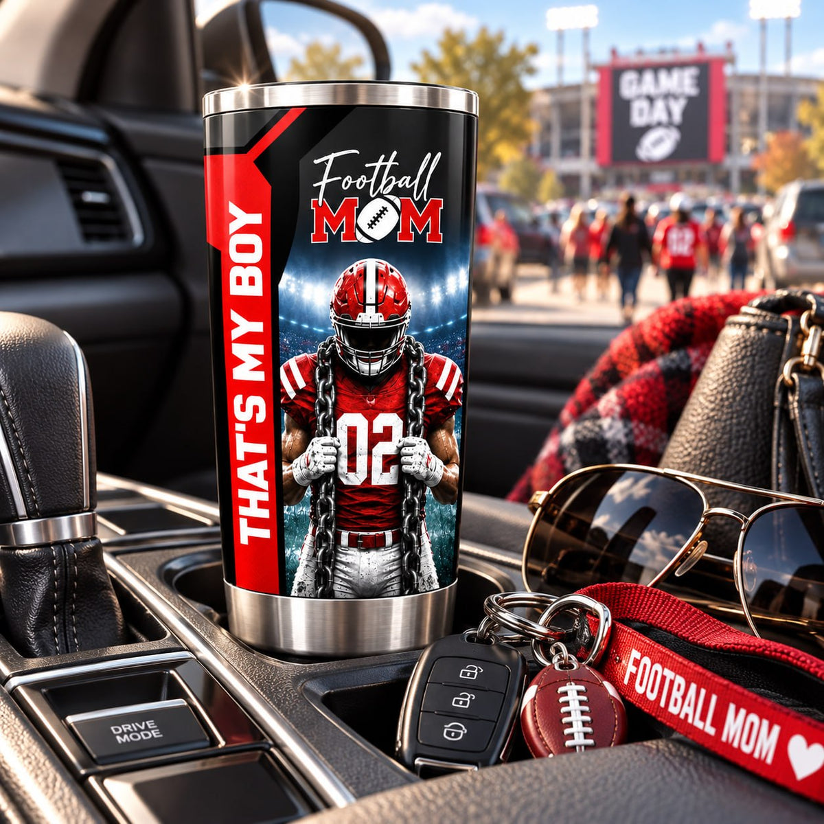 Personalized That's My Boy Tumbler Custom Football Mom Gift For Sports Mom Gameday T1807 Pt99