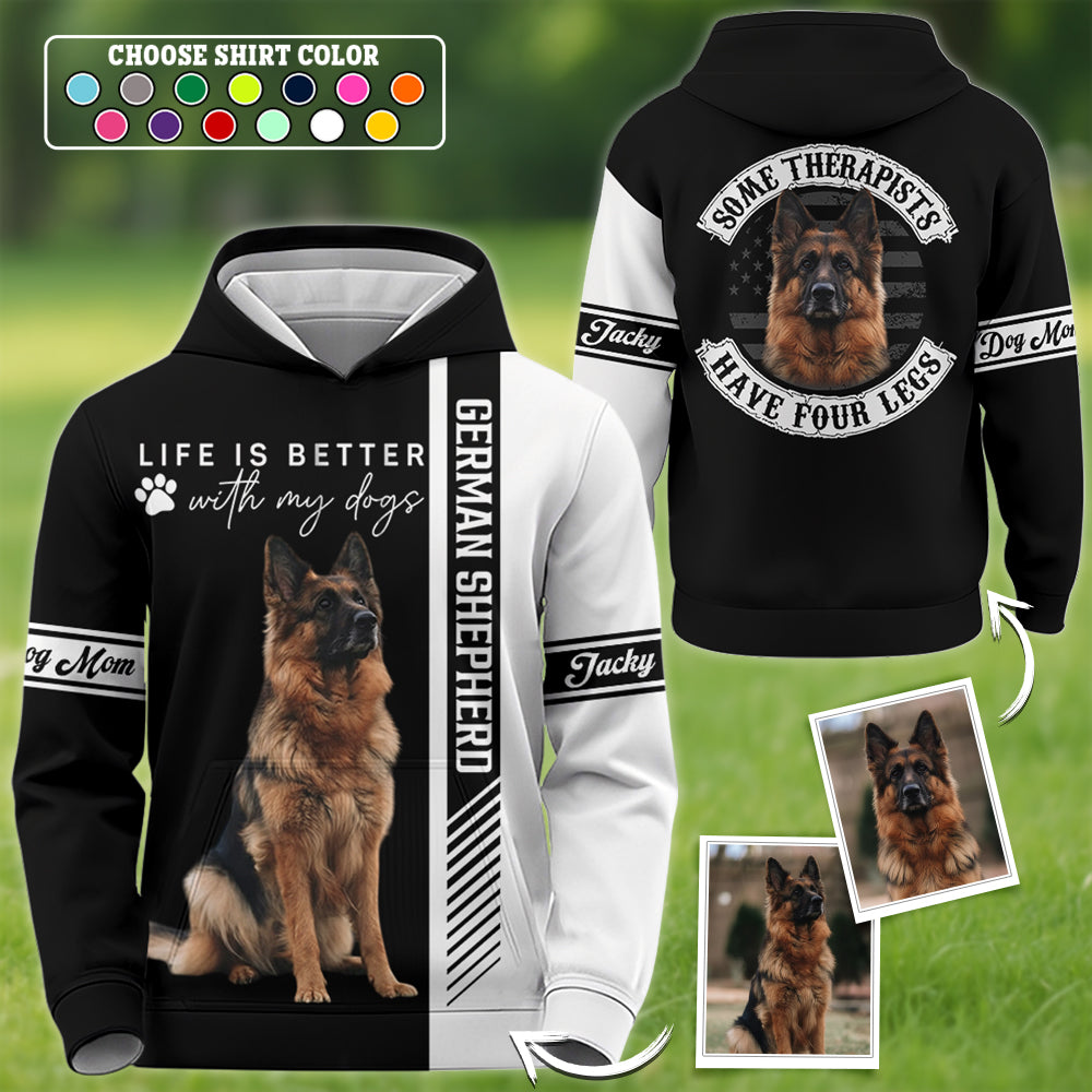 Life Is Better With My Dog Persionalized Custom Photo All Over Print Shirt Gift For Dog Lovers Tu24 Hv01