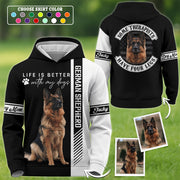 Life Is Better With My Dog Persionalized Custom Photo All Over Print Shirt Gift For Dog Lovers Tu24 Hv01