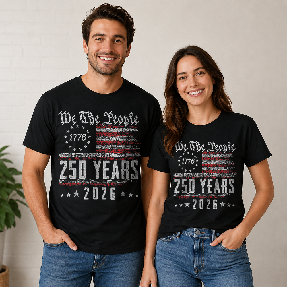 America 250th Anniversary T-Shirt, USA 1776-2026 Independence Day Patriotic Tee Hv01