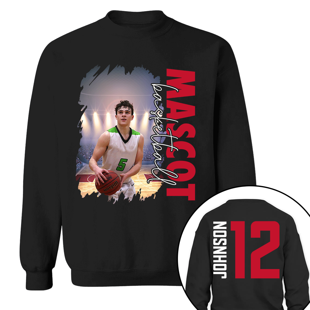 Custom Photo Basketball Shirt, Personalized Basketball Mom Shirt, Game Day Basketball Hoodie, Basketball Dad Sweatshirt