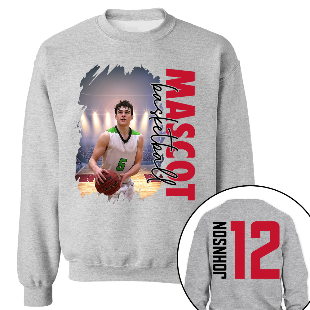 Custom Photo Basketball Shirt, Personalized Basketball Mom Shirt, Game Day Basketball Hoodie, Basketball Dad Sweatshirt