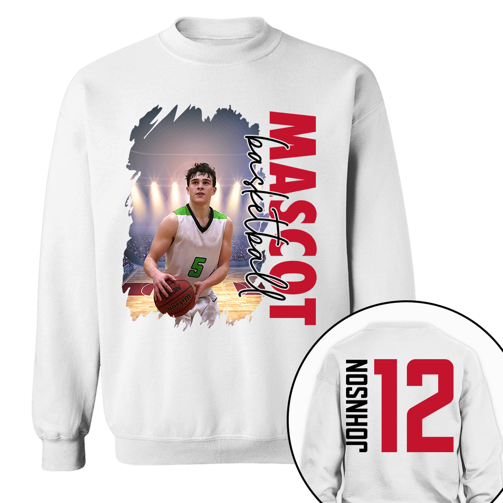 Custom Photo Basketball Shirt, Personalized Basketball Mom Shirt, Game Day Basketball Hoodie, Basketball Dad Sweatshirt