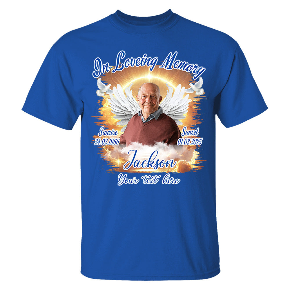 In Loving Memory - Personalized Photo Memorial Shirt Tu24
