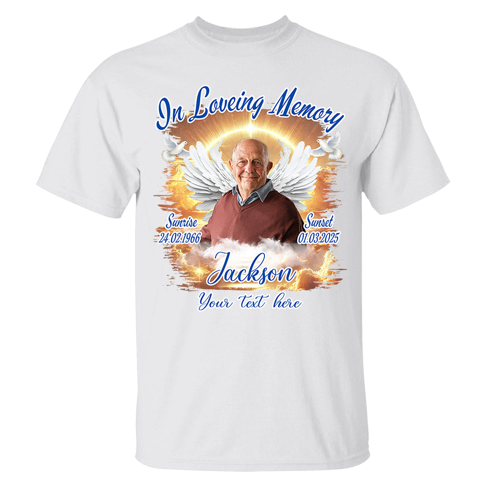 In Loving Memory - Personalized Photo Memorial Shirt Tu24
