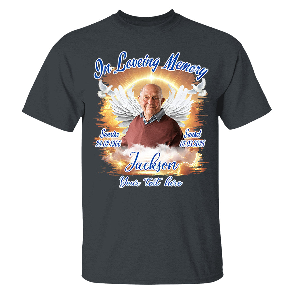 In Loving Memory - Personalized Photo Memorial Shirt Tu24