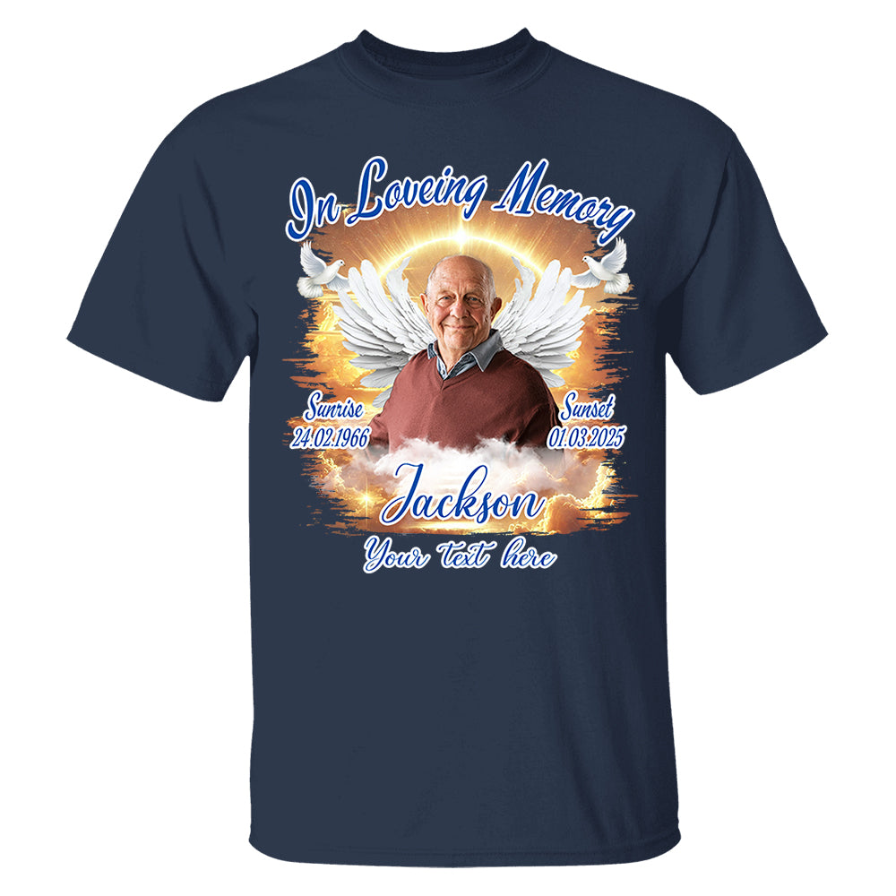 In Loving Memory - Personalized Photo Memorial Shirt Tu24