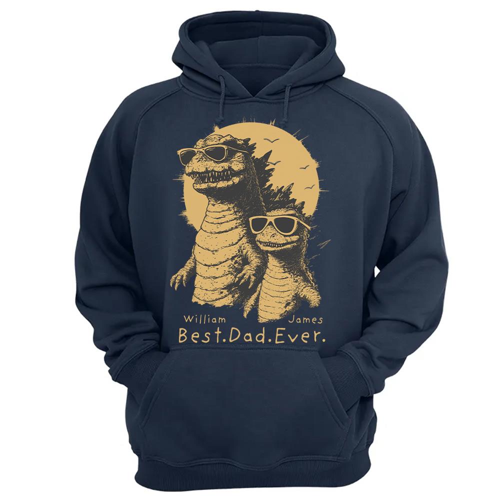 Personalized Best Dad Ever Dadzilla T-Shirt Father Day Gifts for Dad Funny Papa Tshirt Cool Daddy Dinosaur Tee Hv01