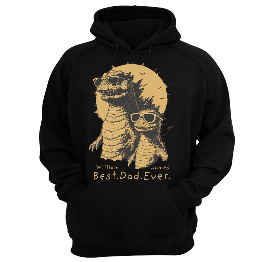 Personalized Best Dad Ever Dadzilla T-Shirt Father Day Gifts for Dad Funny Papa Tshirt Cool Daddy Dinosaur Tee Hv01
