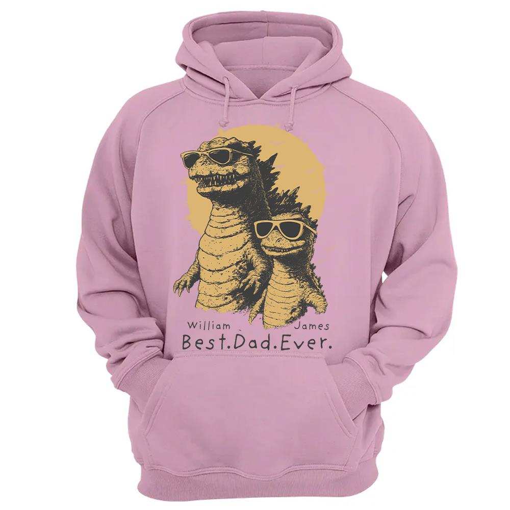 Personalized Best Dad Ever Dadzilla T-Shirt Father Day Gifts for Dad Funny Papa Tshirt Cool Daddy Dinosaur Tee Hv01