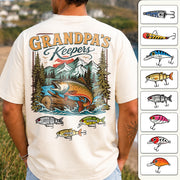 Grandpa’s Keepers T-Shirt – Personalized Fishing Grandpa Shirt Vr2 T24