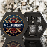 Custom Firefighter Whiskey Hexagon Decanter Set For Fireman Retired Fireighter Gift K1702 Trhn