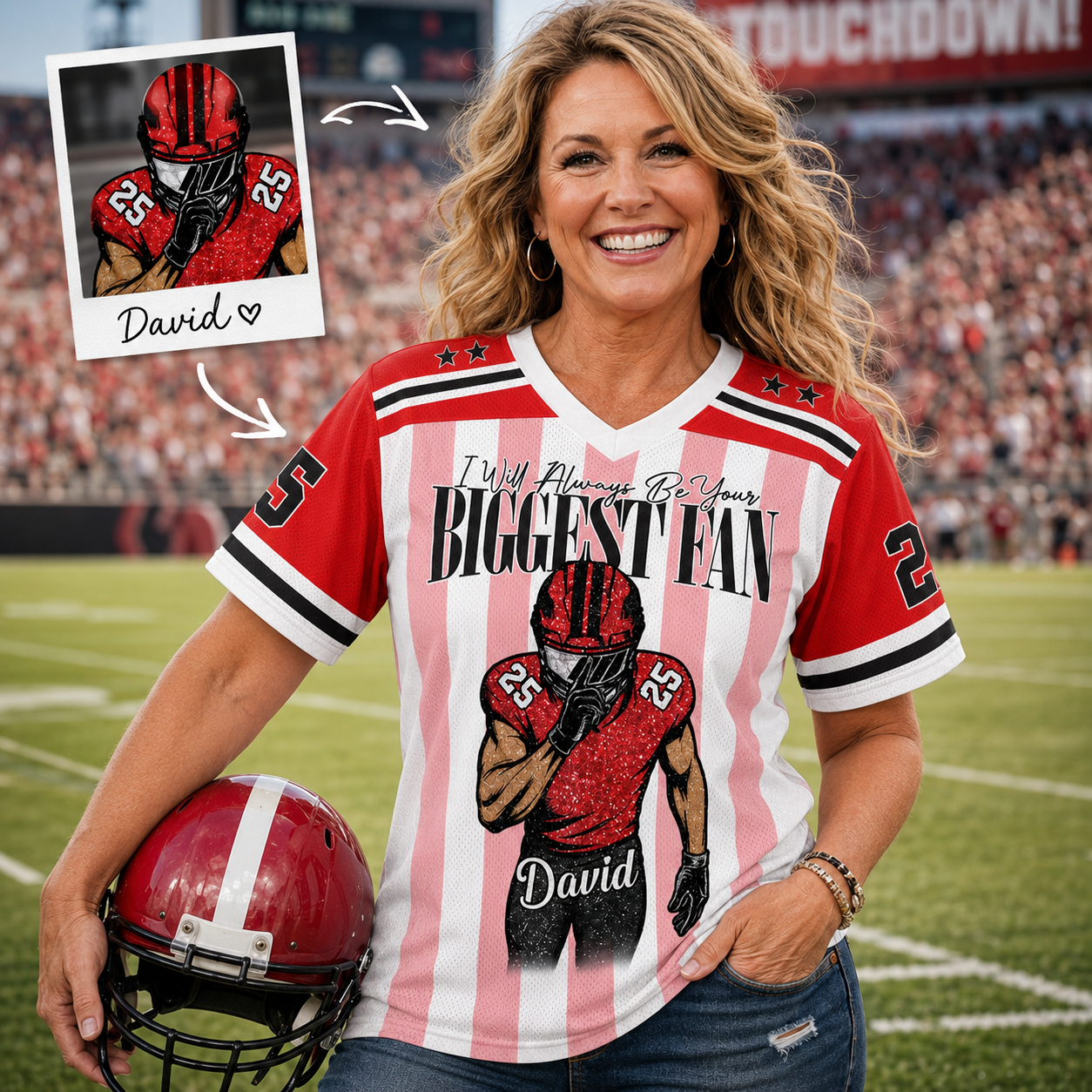 My Heart Is On That Field Custom Shirt Personalized Name Number Jersey Football Player L0411 Pt99
