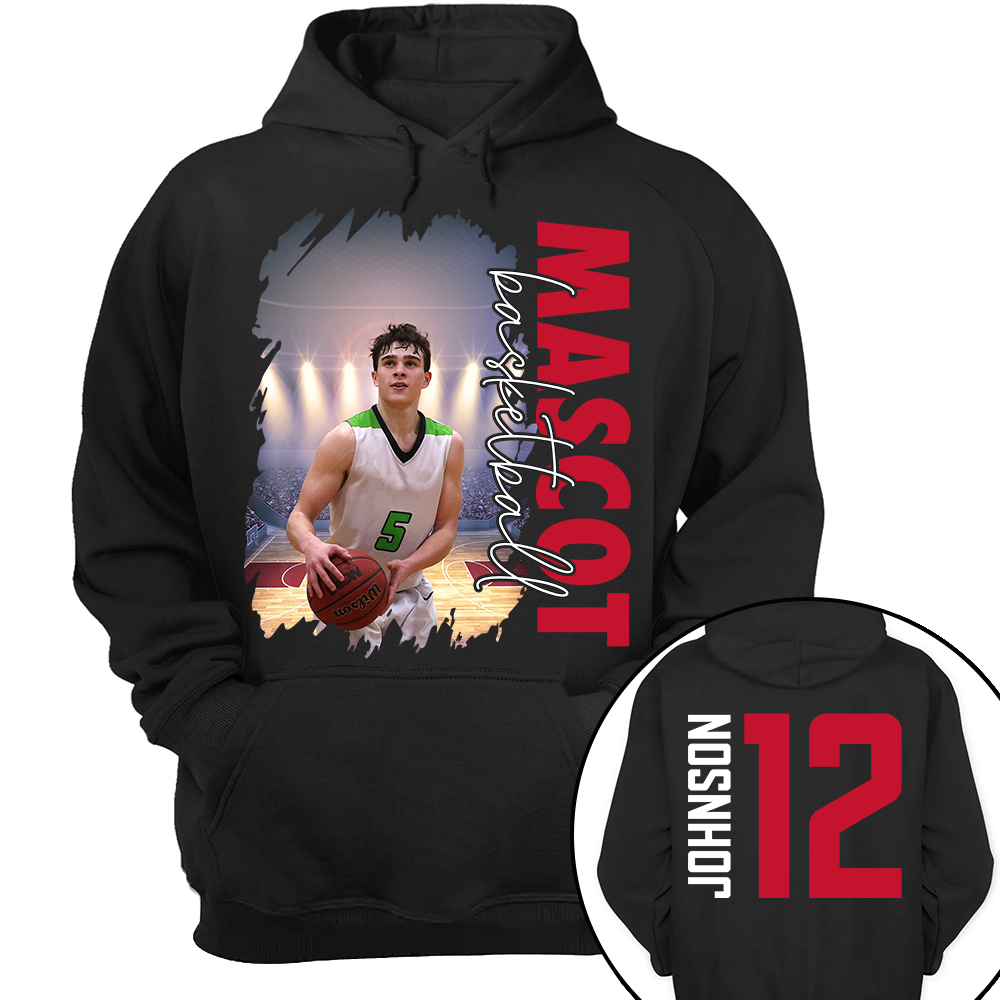 Custom Photo Basketball Shirt, Personalized Basketball Mom Shirt, Game Day Basketball Hoodie, Basketball Dad Sweatshirt