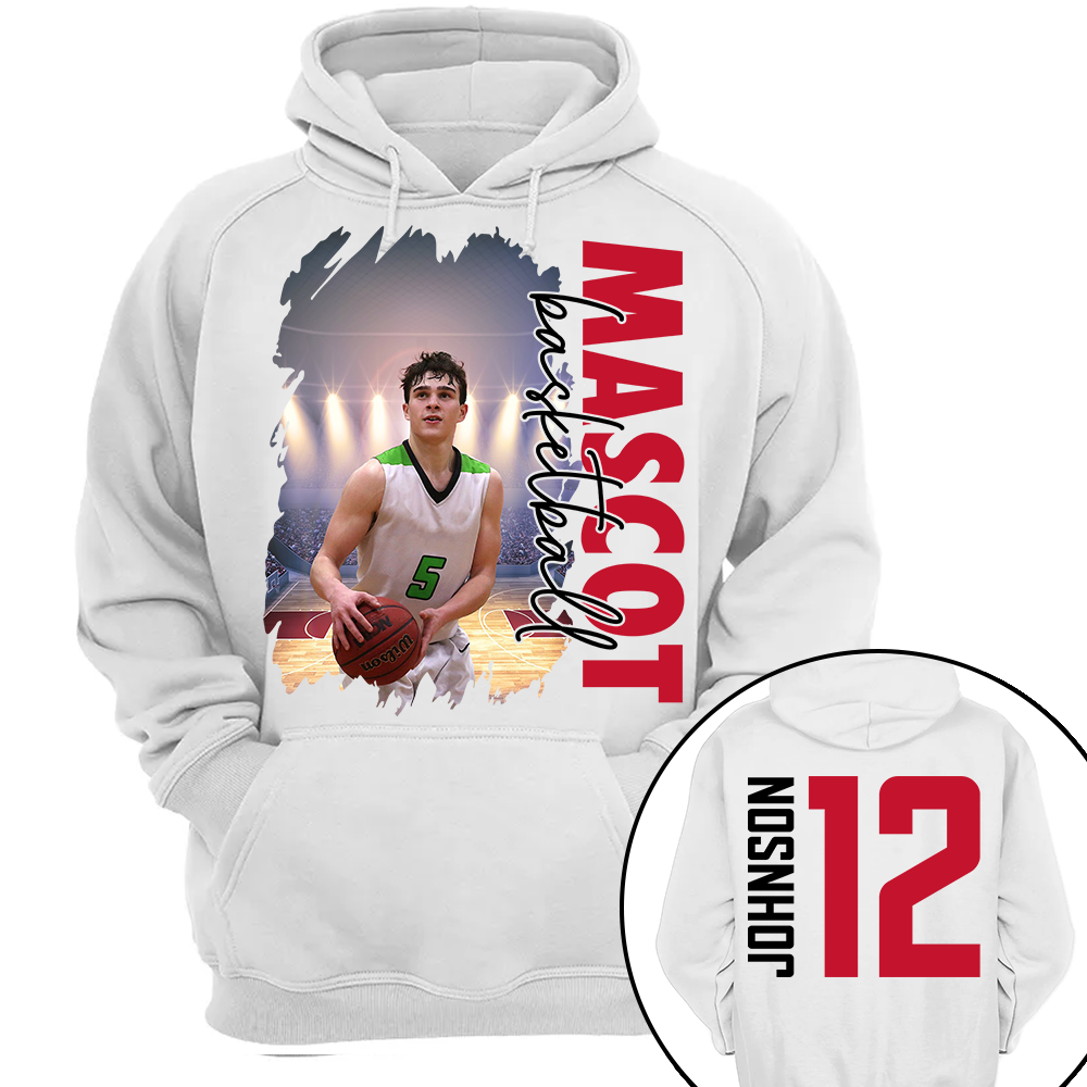 Custom Photo Basketball Shirt, Personalized Basketball Mom Shirt, Game Day Basketball Hoodie, Basketball Dad Sweatshirt