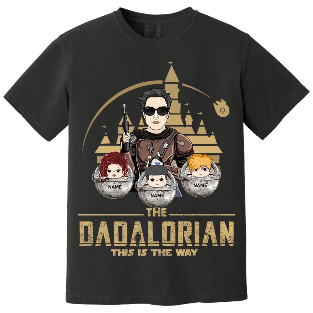 The Dadalorian This Is The Way Custom Shirt For Dad, Father Day Gifts for Dad Funny Dad Tshirt Cool Daddy Nh00