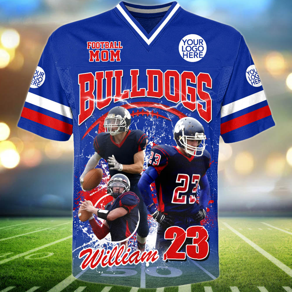 Custom Photo Football Jersey Game Day Shirt Gift For Sport Family Tu24 Pt99