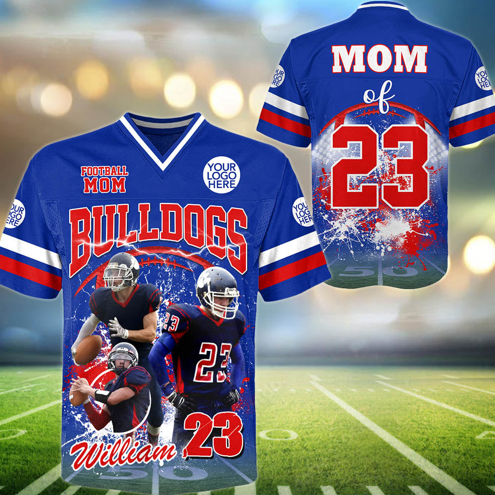 Custom Photo Football Jersey Game Day Shirt Gift For Sport Family Tu24 Pt99