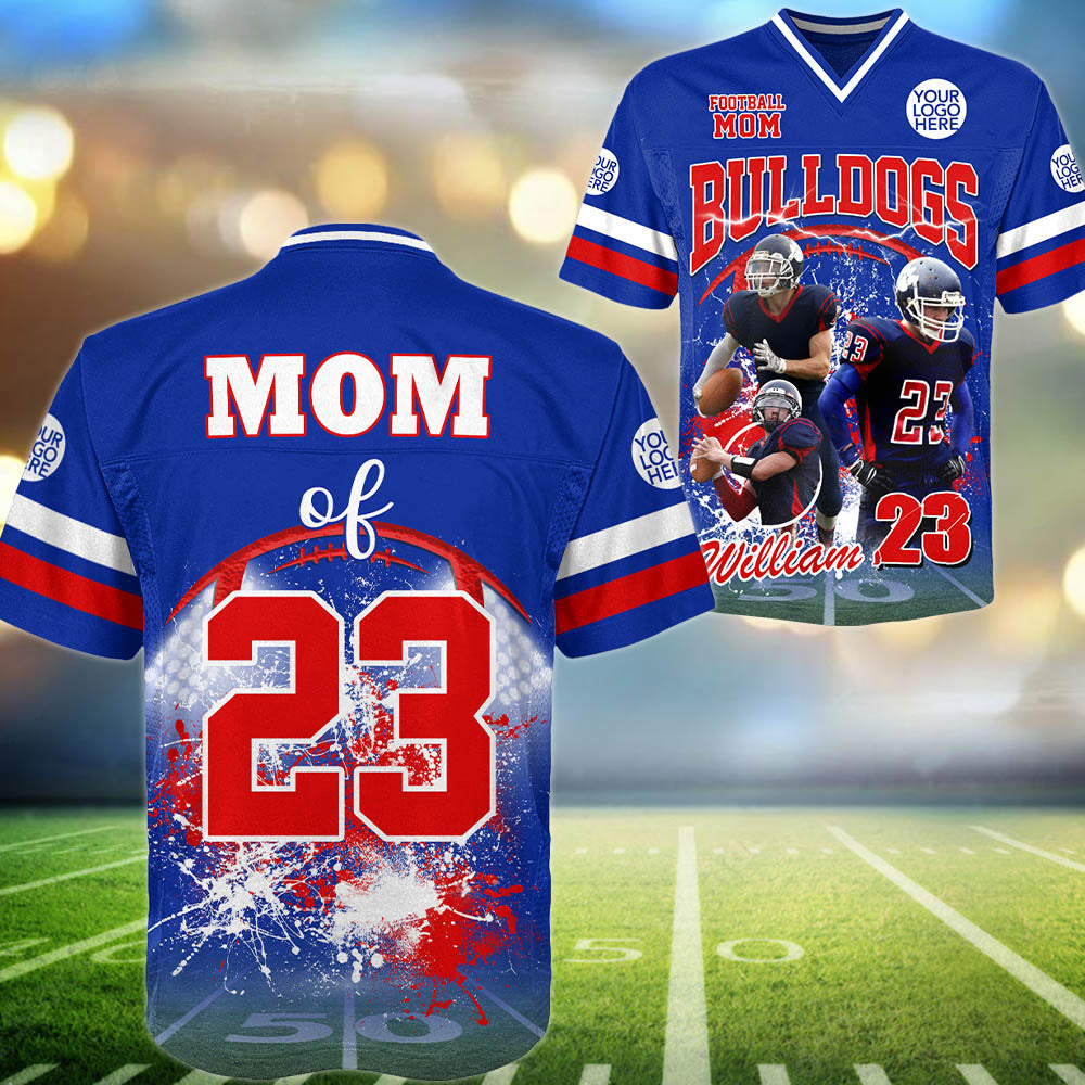 Custom Photo Football Jersey Game Day Shirt Gift For Sport Family Tu24 Pt99