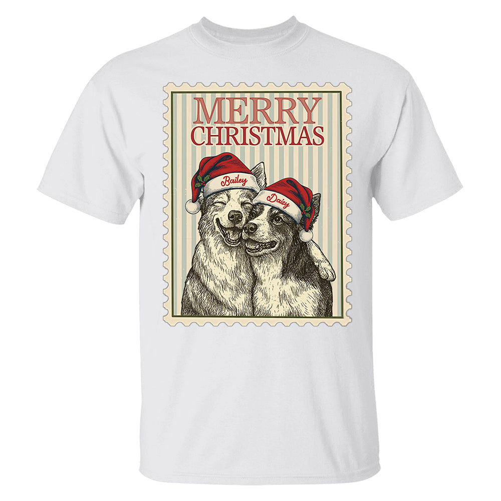Merry Christmas Custom Dog Photo Shirt Gift For Pet Lovers T1807