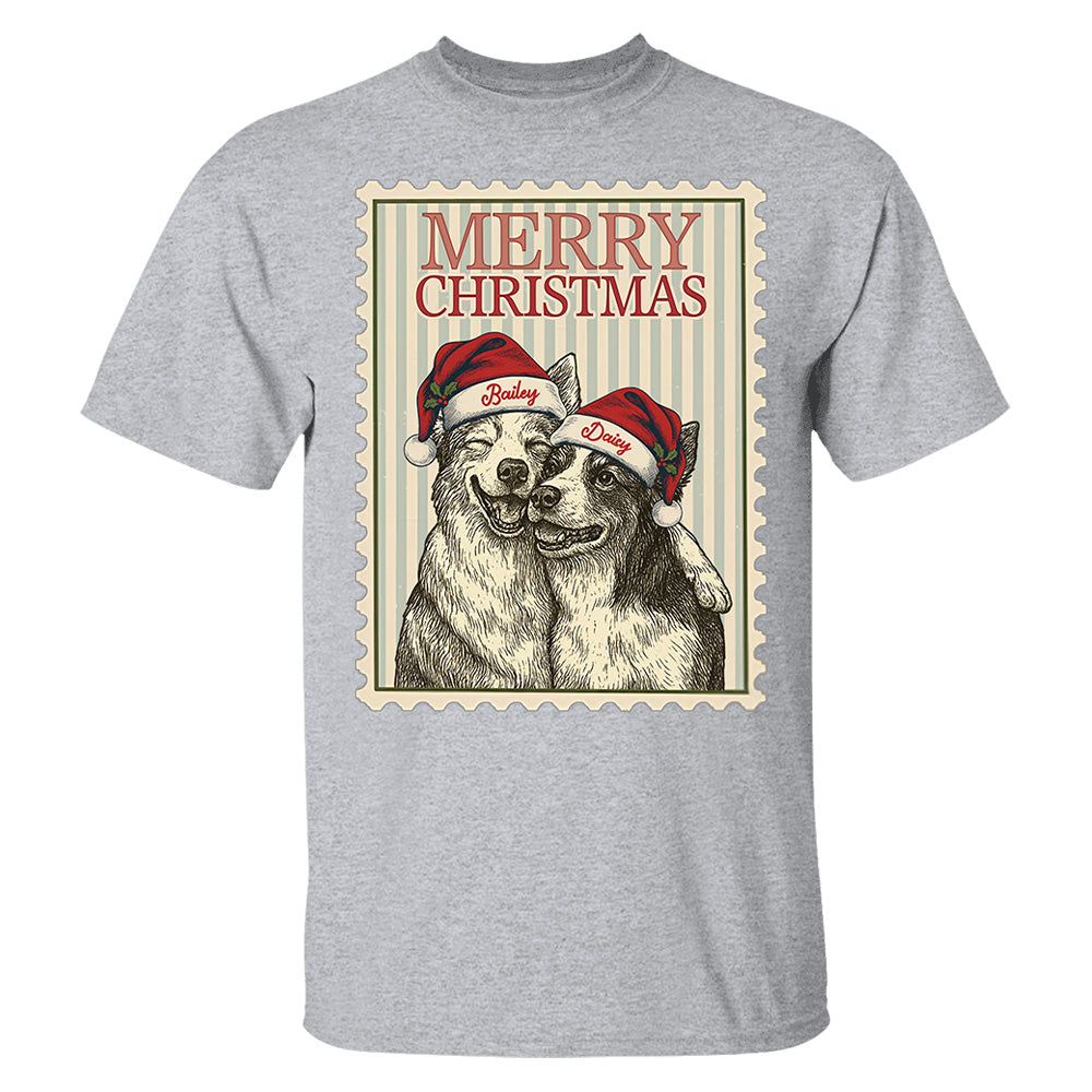 Merry Christmas Custom Dog Photo Shirt Gift For Pet Lovers T1807