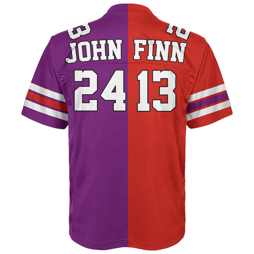 Custom Any Two Football Team, Personalized Team Name And Number Football Jersey, V-neck Short Sleeve Jersey Shirt, Football Jerseys