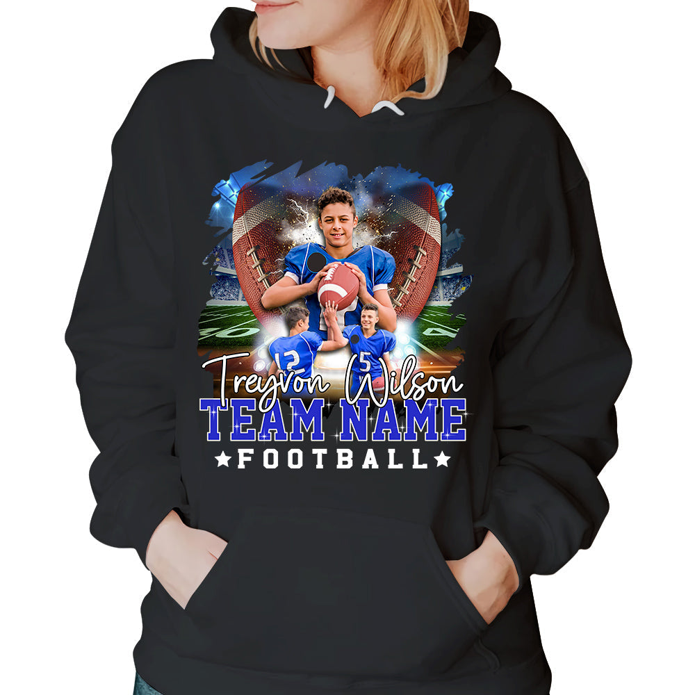Personalized Name Number School Name Team Name American Football Player Shirt For Football Lover Football Son Mom K1702