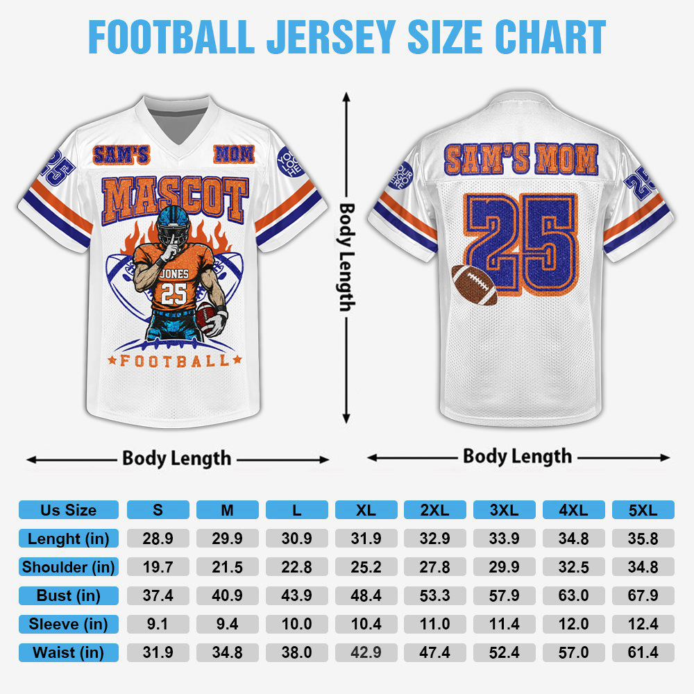 Personalized Football Mom Jersey Custom Clipart Football Player - Sport Loving Family Gifts NA04 Hv01