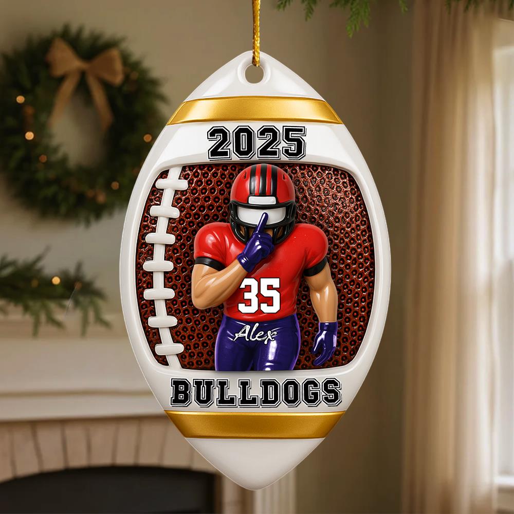 Custom Football Player Acrylic Ornament – Gift For American Football Lovers Tu24 Nh00