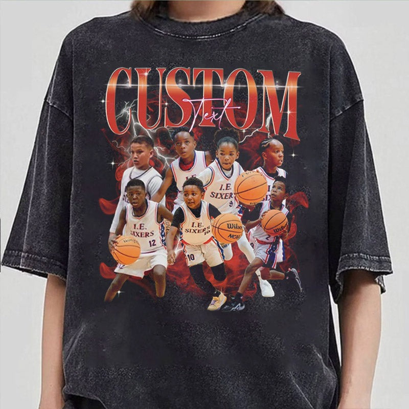 Adult Custom Basketball Bootleg Shirt 90s Vintage Bootleg Custom Basketball Player Personalized T Shirt
