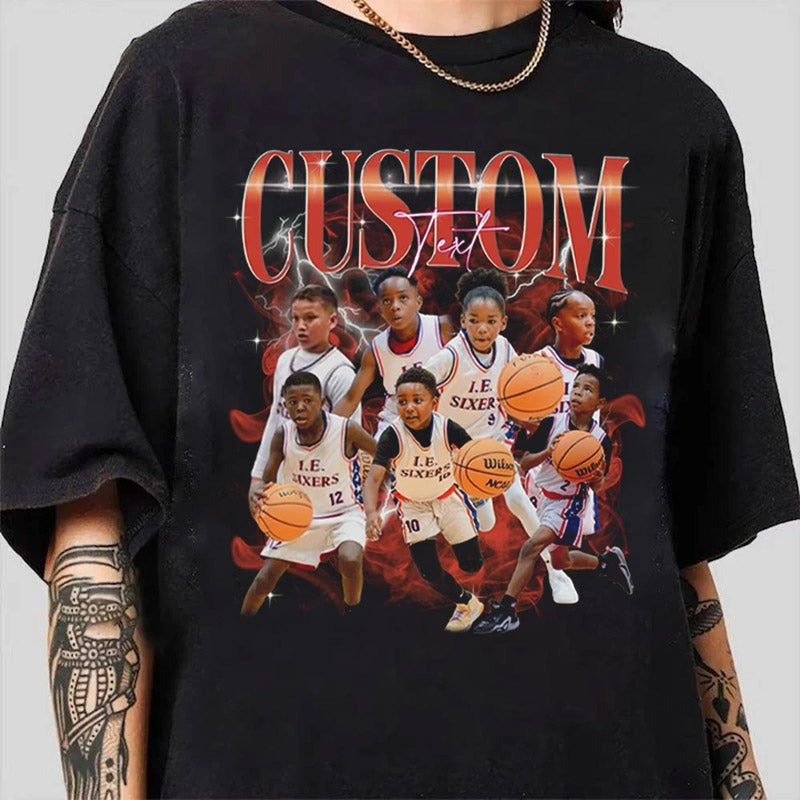 Adult Custom Basketball Bootleg Shirt 90s Vintage Bootleg Custom Basketball Player Personalized T Shirt