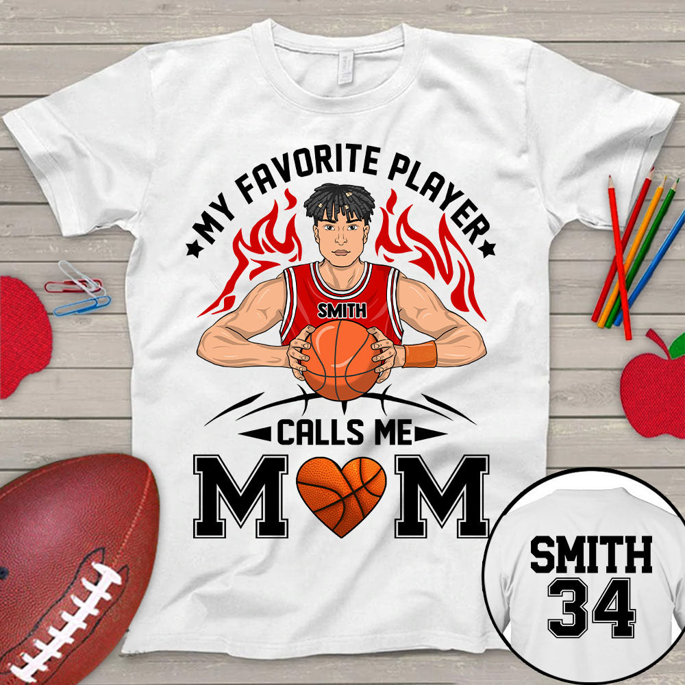 Personalized My Favorite Player Calls Me Mom Dad Grandma Shirt For Basketball Family Member Ph99 Nh00