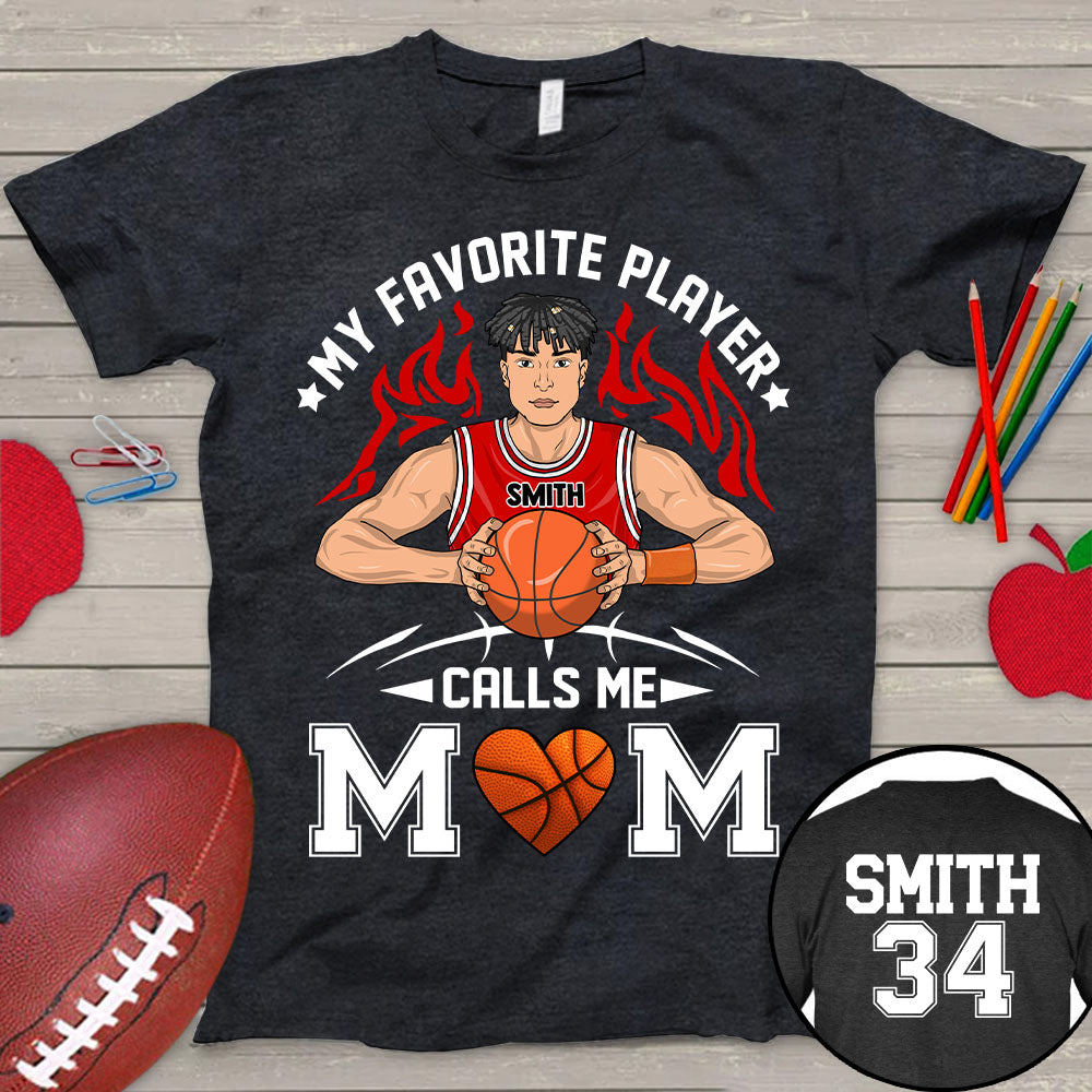 Personalized My Favorite Player Calls Me Mom Dad Grandma Shirt For Basketball Family Member Ph99 Nh00