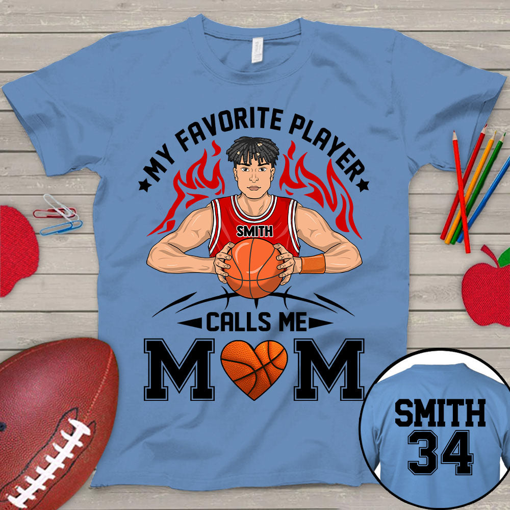 Personalized My Favorite Player Calls Me Mom Dad Grandma Shirt For Basketball Family Member Ph99 Nh00