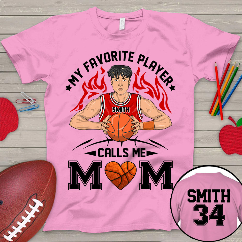Personalized My Favorite Player Calls Me Mom Dad Grandma Shirt For Basketball Family Member Ph99 Nh00