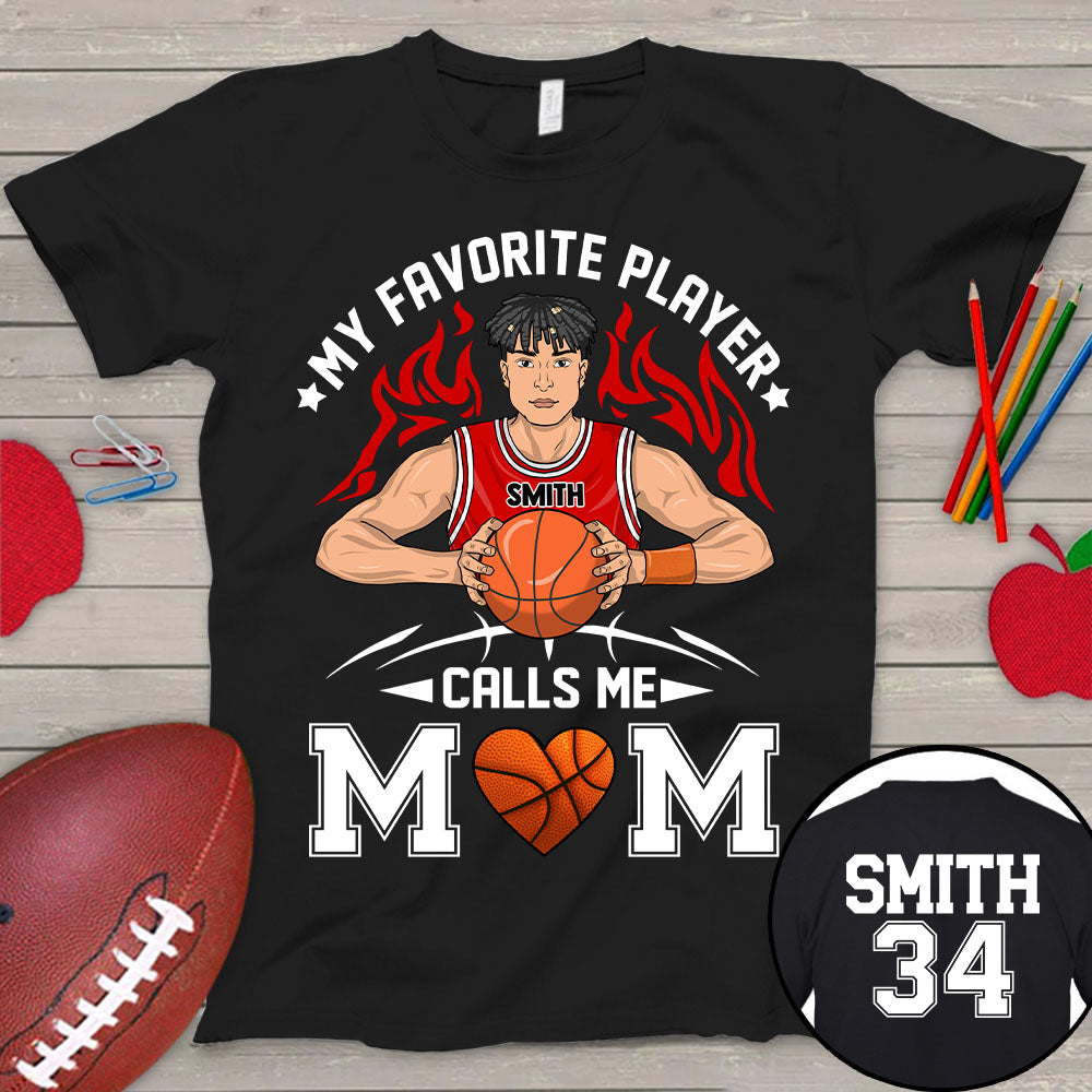 Personalized My Favorite Player Calls Me Mom Dad Grandma Shirt For Basketball Family Member Ph99 Nh00