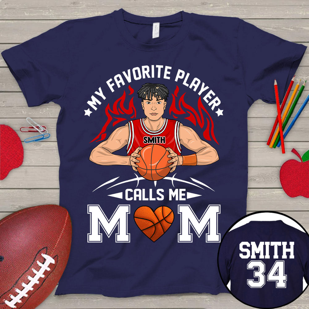 Personalized My Favorite Player Calls Me Mom Dad Grandma Shirt For Basketball Family Member Ph99 Nh00