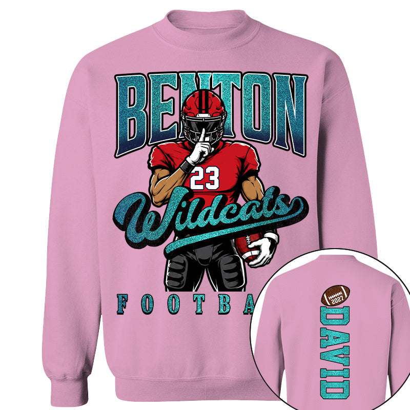Custom Football Mom Shirt Glitter Mascot Shirt Game Day L0411 Nh00