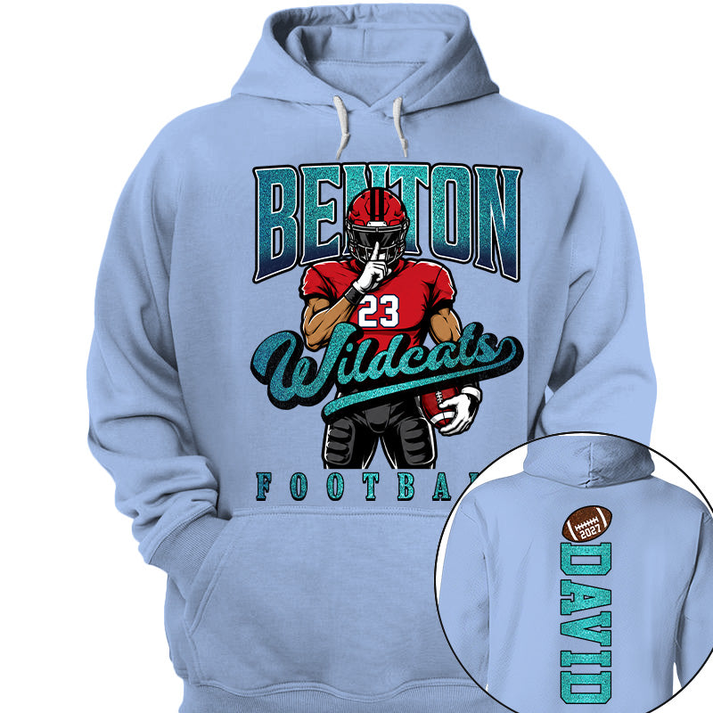 Custom Football Mom Shirt Glitter Mascot Shirt Game Day L0411 Nh00