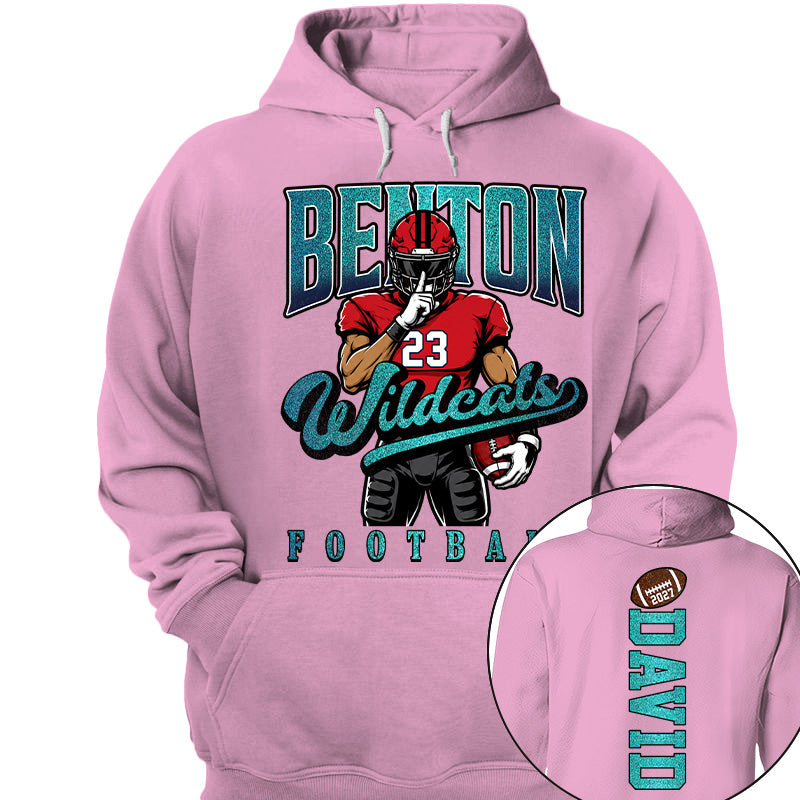 Custom Football Mom Shirt Glitter Mascot Shirt Game Day L0411 Nh00