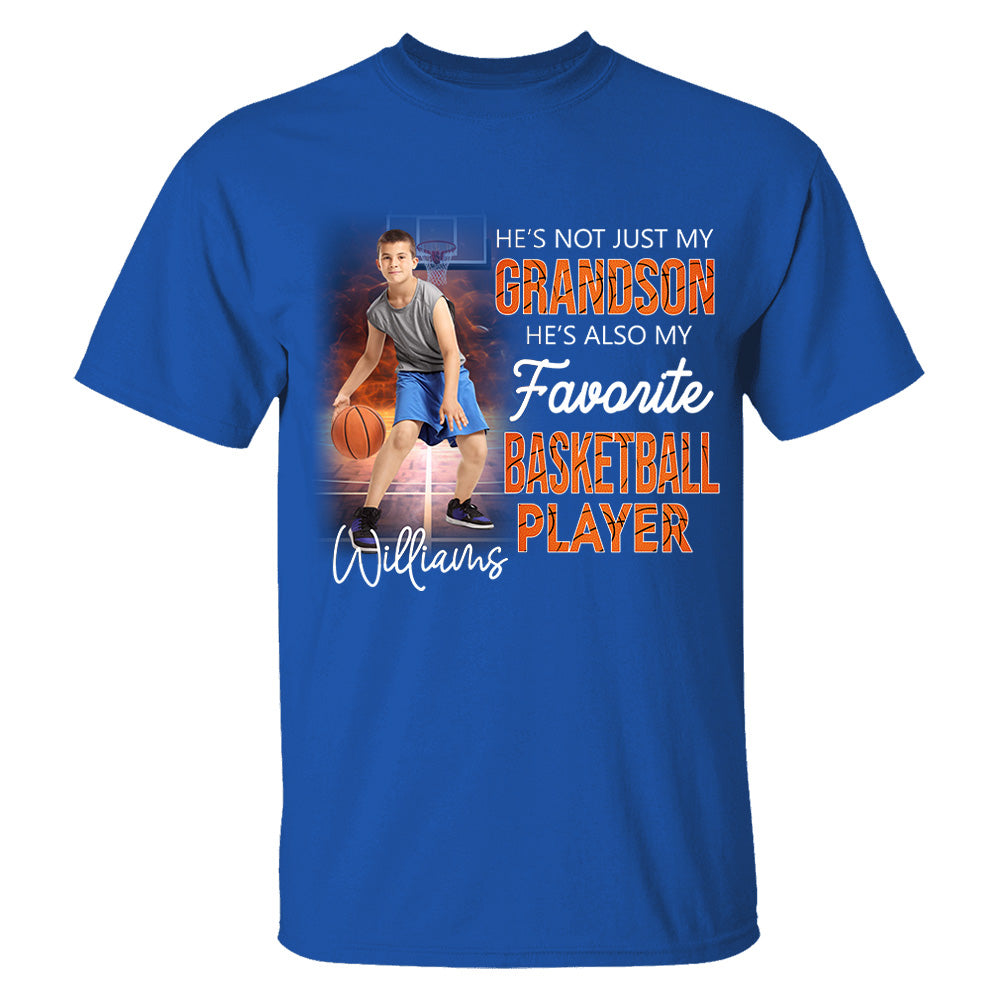 He's Not Just My Grandson He's Favorite Basketball Player - Personalized Shirt Tu20